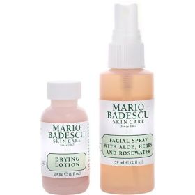 Mario Badescu by Mario Badescu Grab And Go Set: Drying Lotion 29ml/1oz + Facial Spray With Aloe, Herbs and Rosewater 59ml/2oz --2pcs