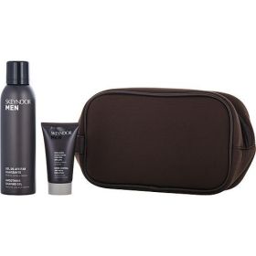 Skeyndor by Skeyndor Men Facial Care Kit: Smoothing Shaving Gel 150ml + Shine Contol 24h Aqua Emulsion 50ml --2pcs+bag