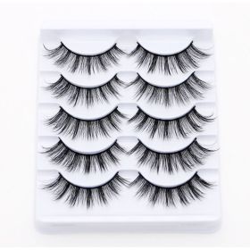 20/10/5 Paar Valse Mink Wimpers Natuurlijke Piekerige Lange Valse Wimpers Handgemaakte Gevleugelde Dikke Lash Voor Wimper Extension Make gereedsc (Color: 5Pairs-B)