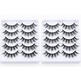 20/10/5 Paar Valse Mink Wimpers Natuurlijke Piekerige Lange Valse Wimpers Handgemaakte Gevleugelde Dikke Lash Voor Wimper Extension Make gereedsc (Color: 10Pairs-B)