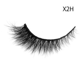 Handgemaakte Mink Wimpers Soft Curl Gevleugelde End Oog Langwerpige Valse Wimpers Dikke Kruis Natuurlijke Fake Lash Nieuwe Makeup Tools Groothand (Color: X2H)