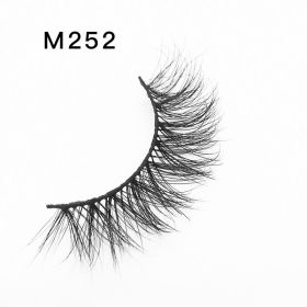 Handgemaakte Mink Wimpers Soft Curl Gevleugelde End Oog Langwerpige Valse Wimpers Dikke Kruis Natuurlijke Fake Lash Nieuwe Makeup Tools Groothand (Color: M252)