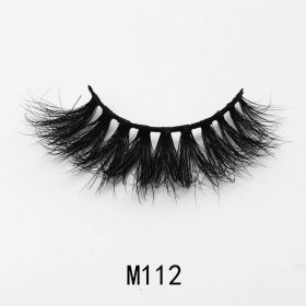 Handgemaakte Mink Wimpers Soft Curl Gevleugelde End Oog Langwerpige Valse Wimpers Dikke Kruis Natuurlijke Fake Lash Nieuwe Makeup Tools Groothand (Color: M112)