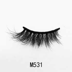 Handgemaakte Mink Wimpers Soft Curl Gevleugelde End Oog Langwerpige Valse Wimpers Dikke Kruis Natuurlijke Fake Lash Nieuwe Makeup Tools Groothand (Color: M531)