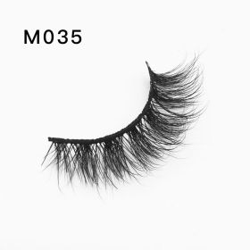 Handgemaakte Mink Wimpers Soft Curl Gevleugelde End Oog Langwerpige Valse Wimpers Dikke Kruis Natuurlijke Fake Lash Nieuwe Makeup Tools Groothand (Color: M035)