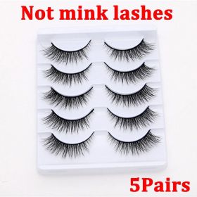 Handgemaakte Mink Wimpers Soft Curl Gevleugelde End Oog Langwerpige Valse Wimpers Dikke Kruis Natuurlijke Fake Lash Nieuwe Makeup Tools Groothand (Color: not mink lashes)
