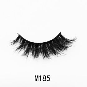 Handgemaakte Mink Wimpers Soft Curl Gevleugelde End Oog Langwerpige Valse Wimpers Dikke Kruis Natuurlijke Fake Lash Nieuwe Makeup Tools Groothand (Color: M185)