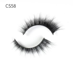 Handgemaakte Mink Wimpers Soft Curl Gevleugelde End Oog Langwerpige Valse Wimpers Dikke Kruis Natuurlijke Fake Lash Nieuwe Makeup Tools Groothand (Color: CS58)
