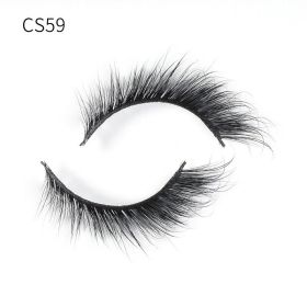 Handgemaakte Mink Wimpers Soft Curl Gevleugelde End Oog Langwerpige Valse Wimpers Dikke Kruis Natuurlijke Fake Lash Nieuwe Makeup Tools Groothand (Color: CS59)