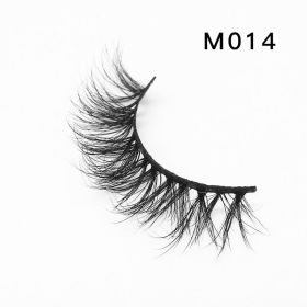 Handgemaakte Mink Wimpers Soft Curl Gevleugelde End Oog Langwerpige Valse Wimpers Dikke Kruis Natuurlijke Fake Lash Nieuwe Makeup Tools Groothand (Color: M014)