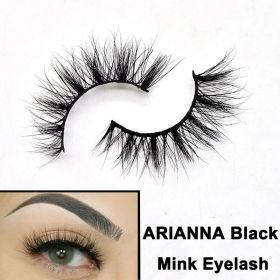 2022 Nieuwe 3D Nertsen Valse Wimpers Handgemaakte Natuurlijke Bruine Fake Mink Wimpers Dikke Lange Zwarte Lash Makeup Tools Voor Wimpers extensio (Color: ARIANNA Black)