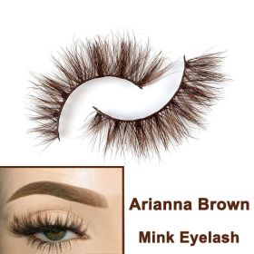 2022 Nieuwe 3D Nertsen Valse Wimpers Handgemaakte Natuurlijke Bruine Fake Mink Wimpers Dikke Lange Zwarte Lash Makeup Tools Voor Wimpers extensio (Color: Arianna Brown)