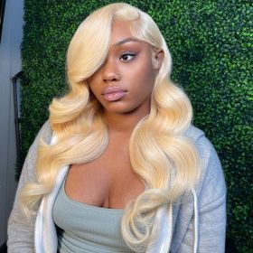 613 Human Hair Wig 13x6 Hd Lace Frontal Wigs 13x4 Blonde Lace Front Human Hair Wigs Body Wave Lace Front Wigs Remy Wigs (Color: 13x4 Frontal Wig, Stretched Length, Density: 20inches, 180%)