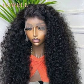 Transparent 13x4 13x6 HD Water Wave Lace Front Wigs Curly Human Hair Wigs Deep Wave Lace Frontal Wigs For Women Pre Plucked (Hair Color: 13X4 Lace Wig, Stretched Length, Density: 14inches, 180%)