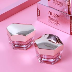 AILKE Whitening Anti-wrinkle Freckle Face Cream With Collagen Hyaluronic Acid Rose Skin Care Women Korean Facial Moisturizer Set (Color: Day and Night Cream)