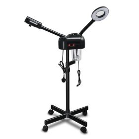 2 in 1 Facial Steamer with 3X Magnifying Lamp, Esthetician Steamer Professional Aromatherapy Humidifier Face Spa Mist Steam for Home Beauty Salon (Color: As Picture)